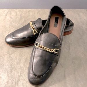 Topshop Faux Leather Loafers